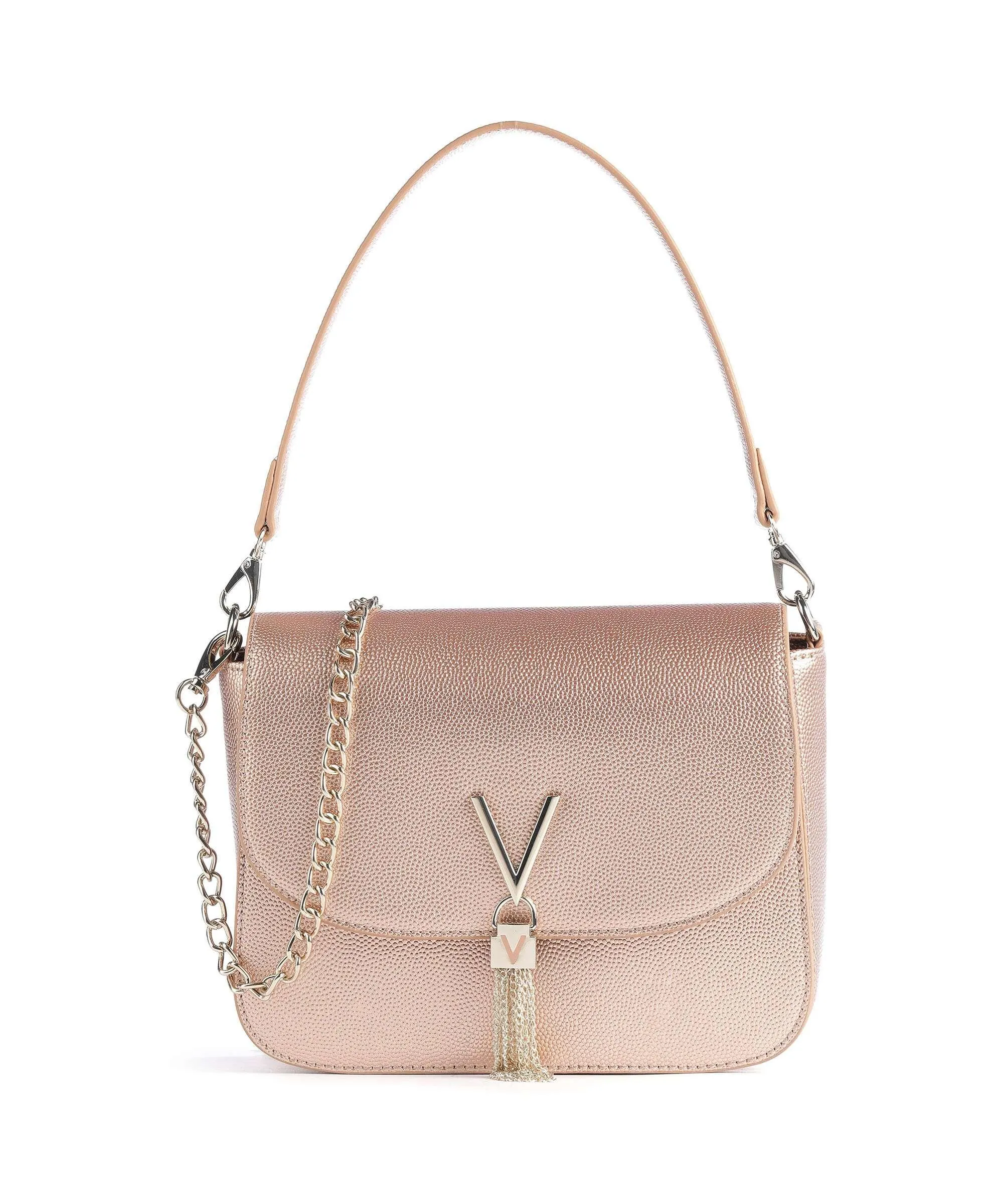  Valentino Bags Divina Borsa a spalla pelle sintetica oro rosa  