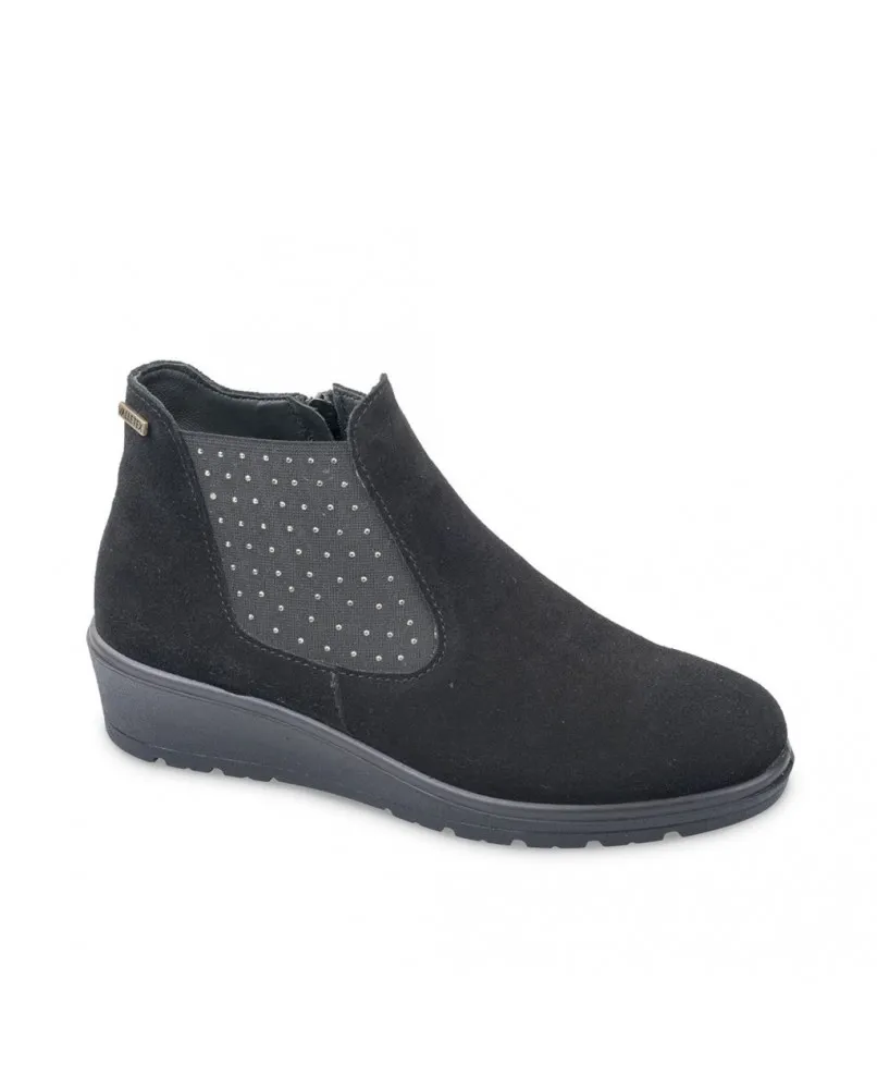 VALLEVERDE VALLETEX VL18513 Tronchetto scarpe zeppa stivaletto pelle