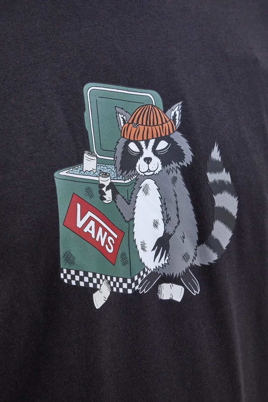   VANS T-shirt Nera Con Stampa VANS CREW TEE-B