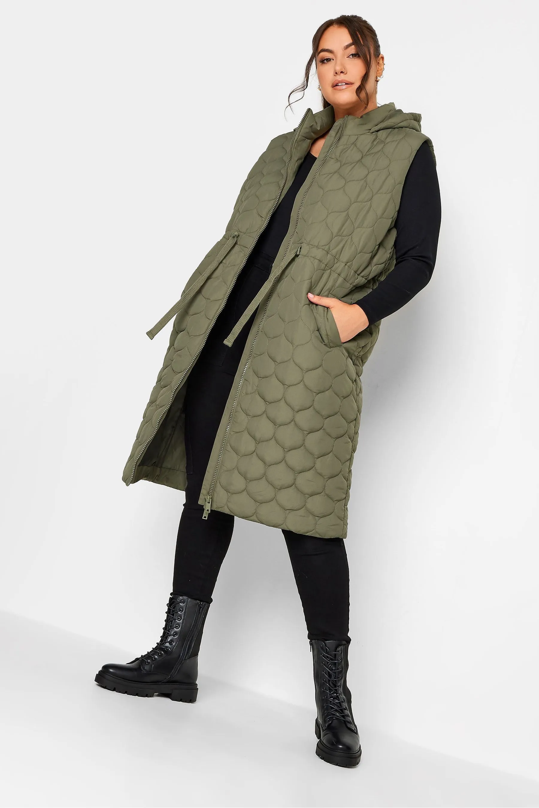 Yours Curve - Gilet lungo imbottito leggero trapuntato