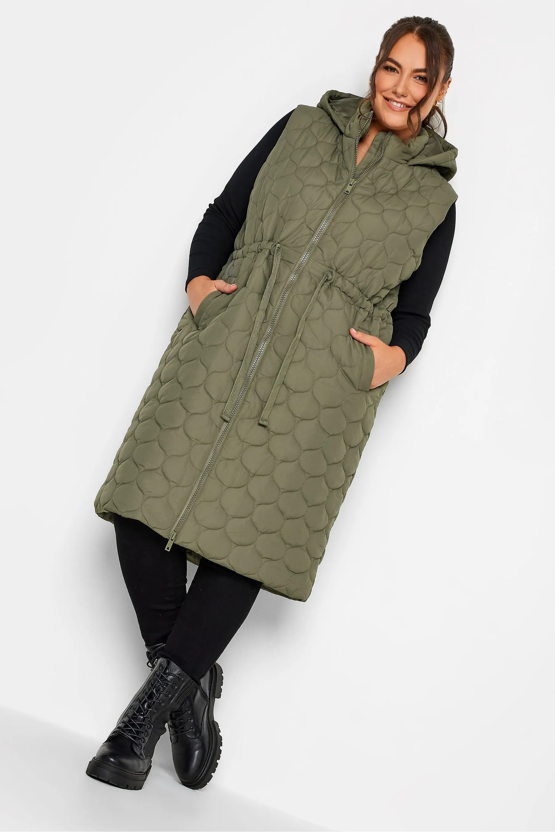 Yours Curve - Gilet lungo imbottito leggero trapuntato