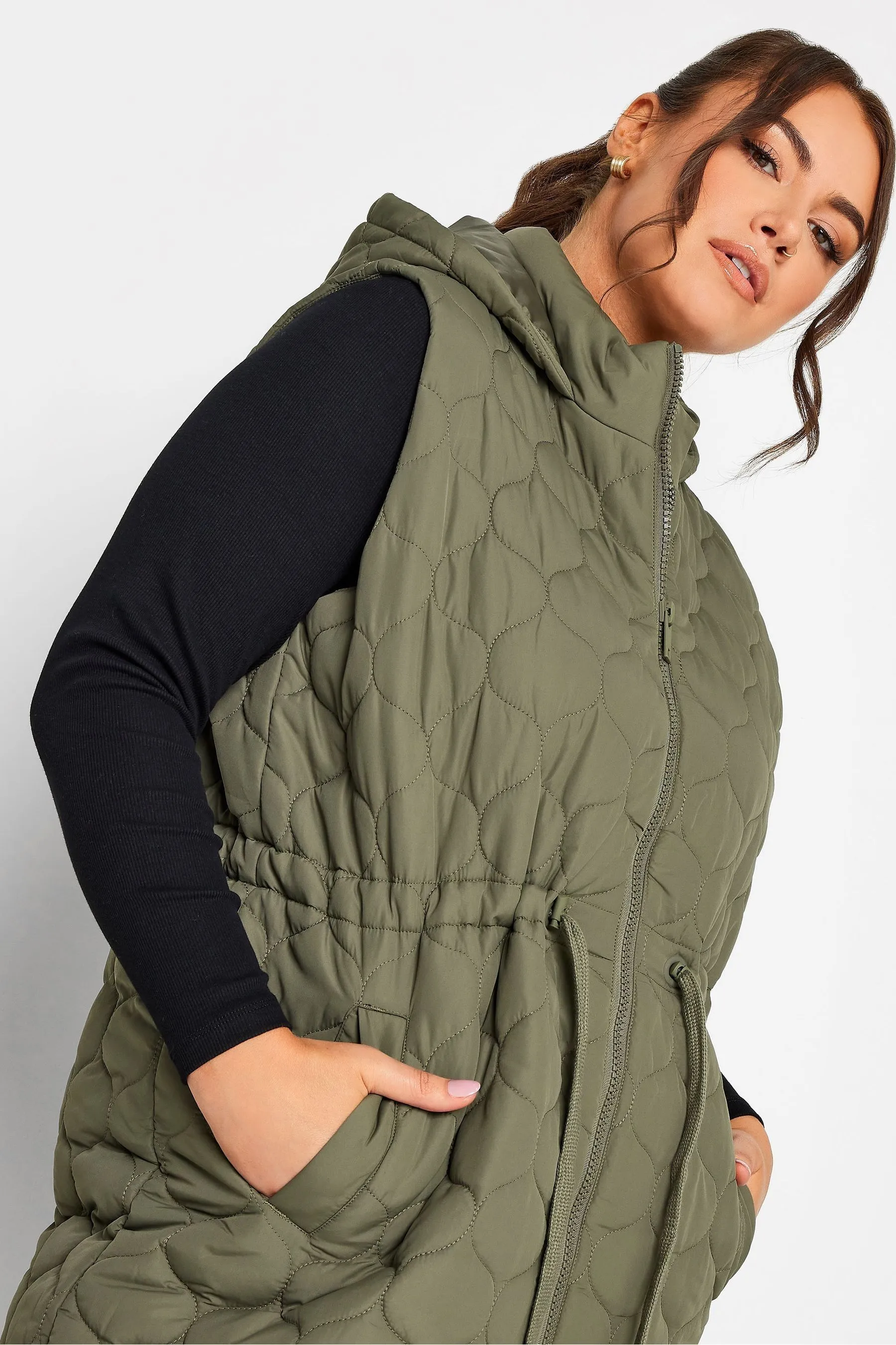 Yours Curve - Gilet lungo imbottito leggero trapuntato