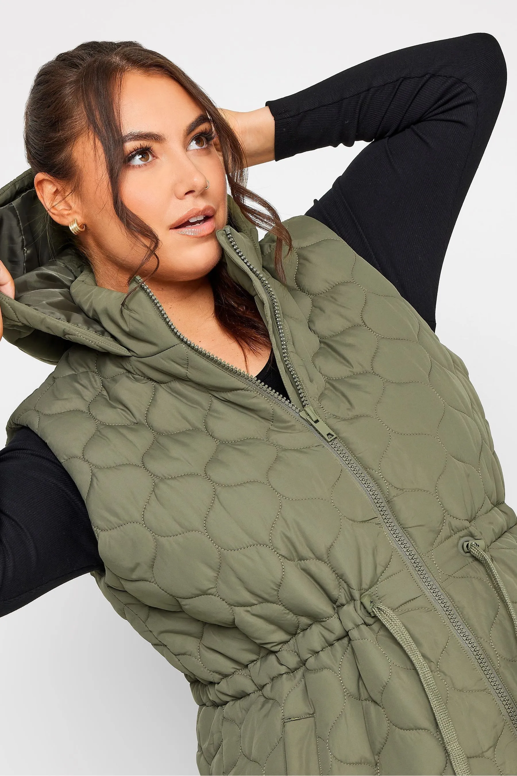 Yours Curve - Gilet lungo imbottito leggero trapuntato