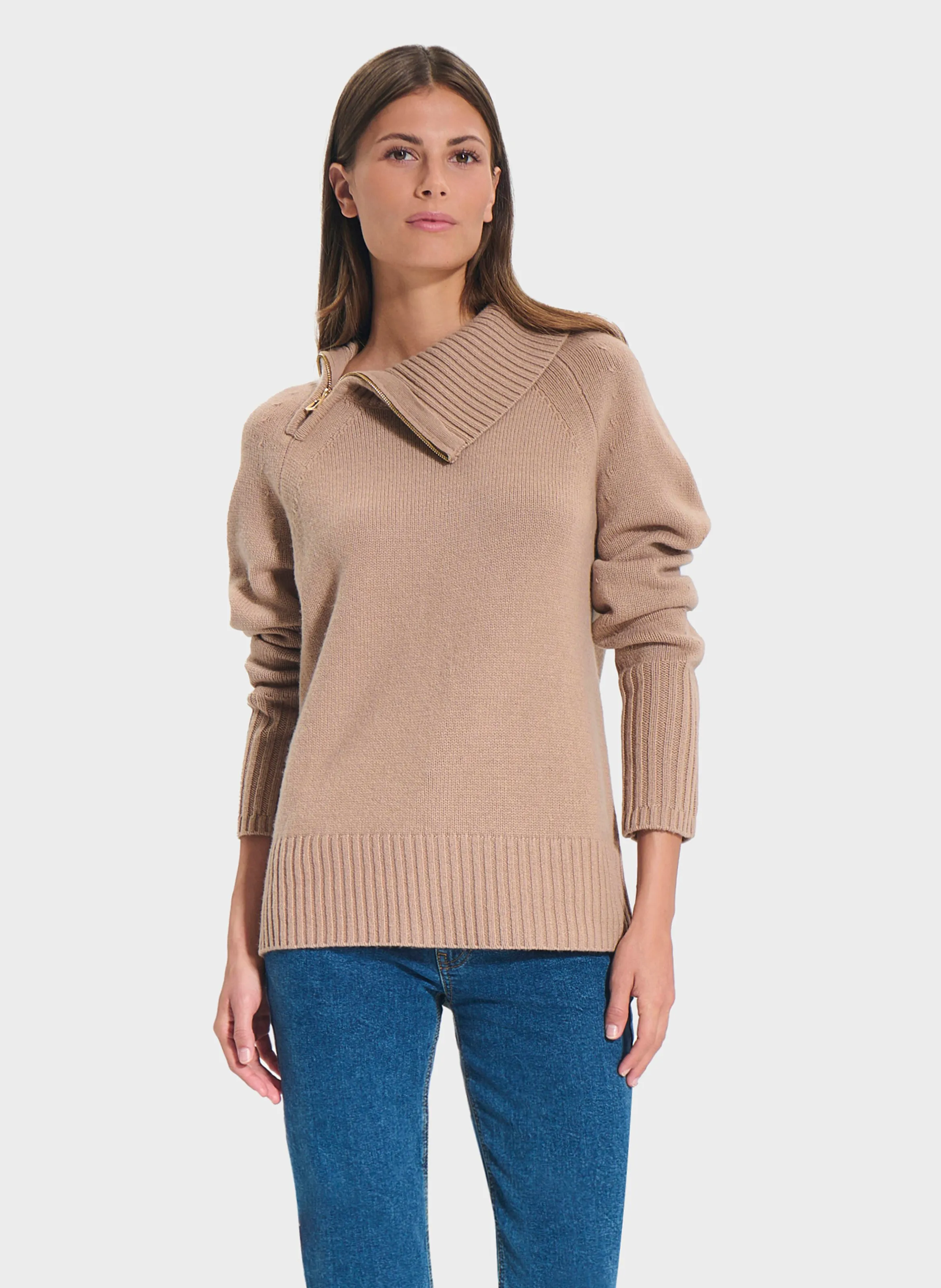  ZAPA   NUALA - Dolcevita in cachemire | Beige
