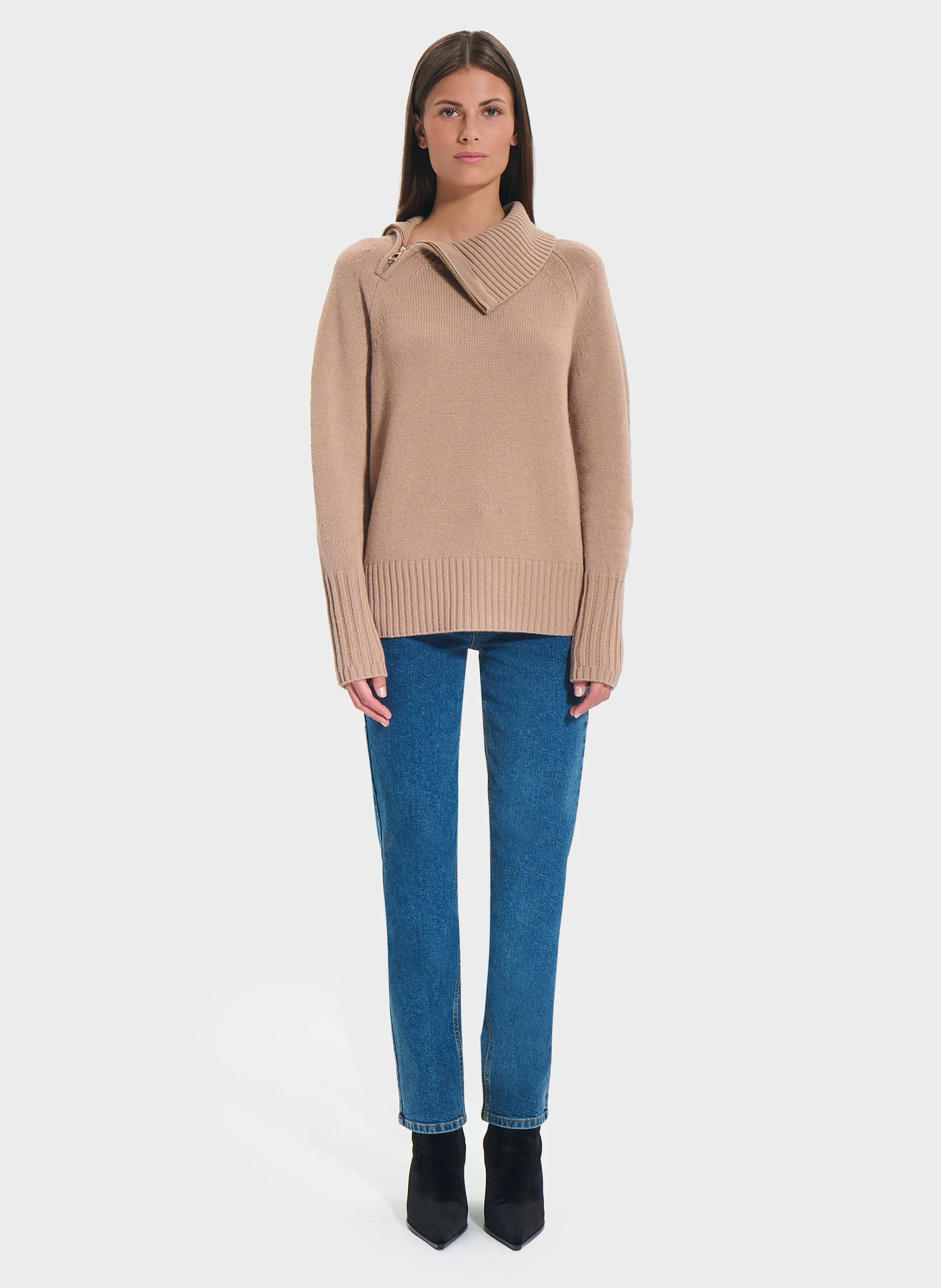 ZAPA   NUALA - Dolcevita in cachemire | Beige